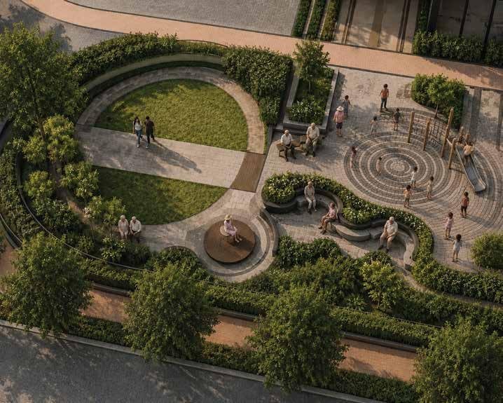 Elders plaza with reflexology trail