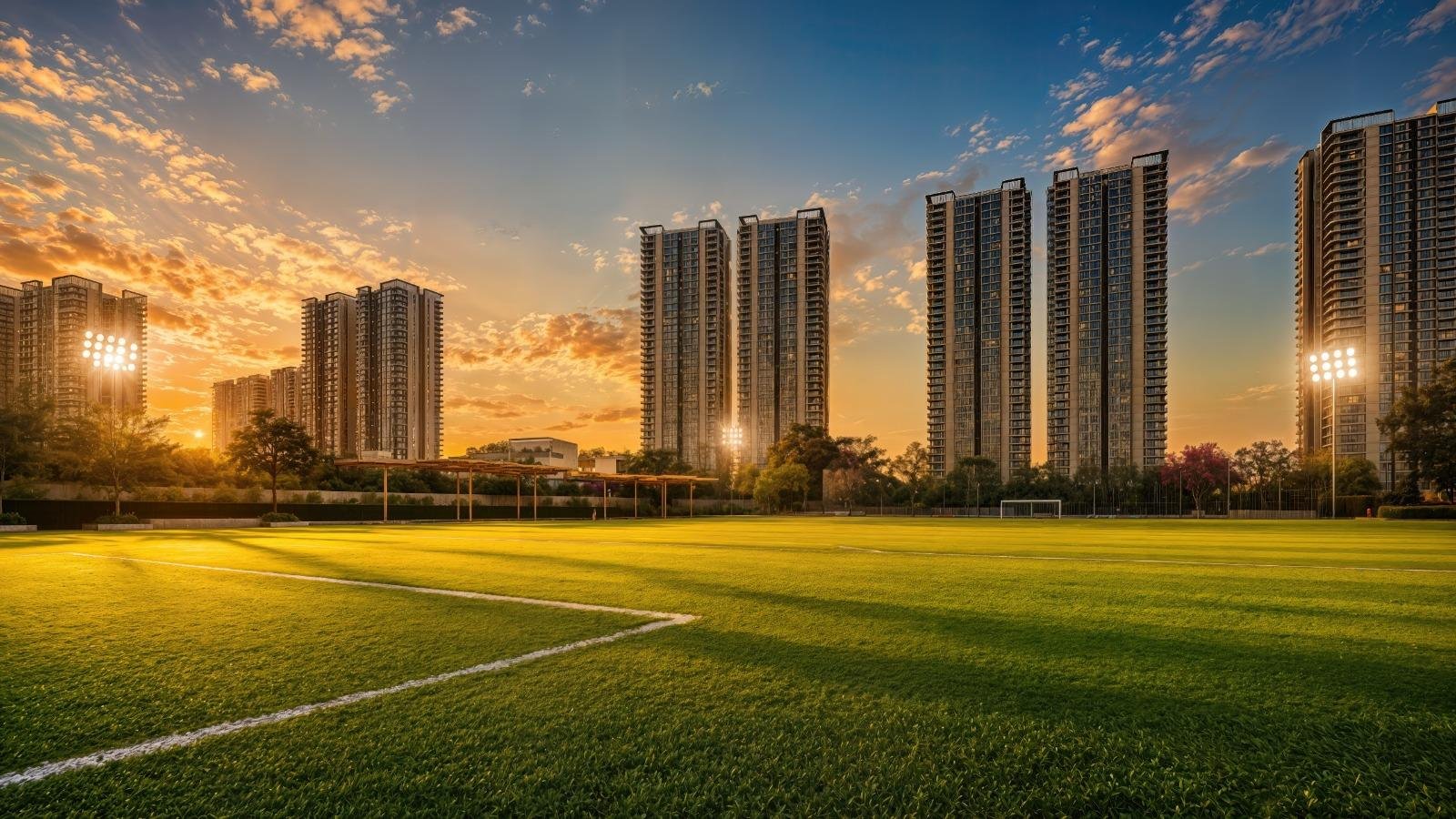 FIFA-sized football pitch at Nambiar District 25